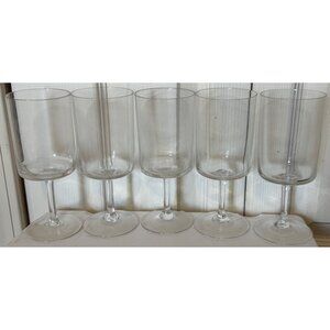 Set of 5 Unbranded Modern Clear 10 oz. Opulent Wine Glasses 6.5" Tall